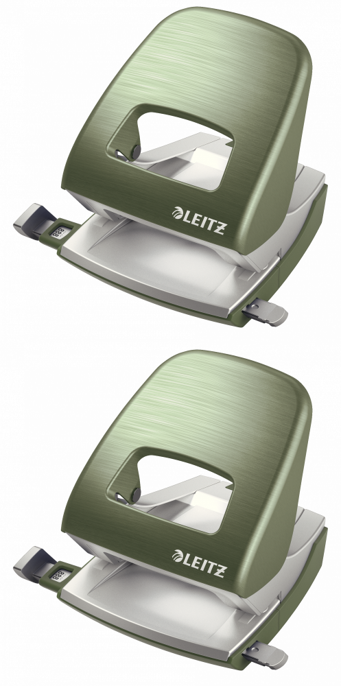 2x Dziurkacz Leitz NeXXt Series Style, do 30 kartek metaliczny zielony