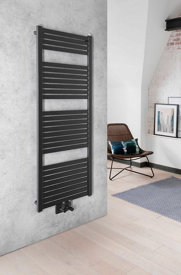 Aqualine Tondi grzejnik łazienkowy dekoracyjny 133x45 cm czarny DT476T