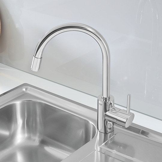 Grohe Concetto bateria kuchenna stojąca z wyciąganą wylewką chrom 32663003 - Wysyłka w 24h