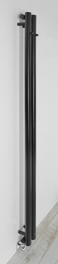 Sapho Pilon grzejnik łazienkowy dekoracyjny 180x12,2 cm czarny mat IZ124T - Wysyłka w 24h