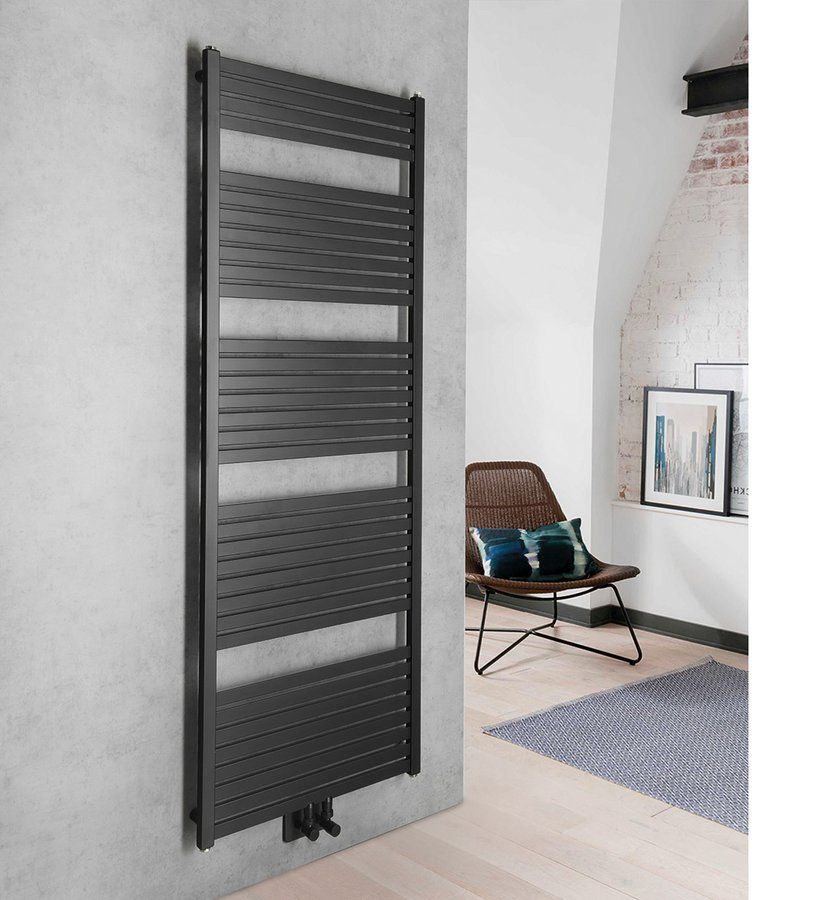 Aqualine Tondi grzejnik łazienkowy dekoracyjny 169x60 cm czarny DT496T
