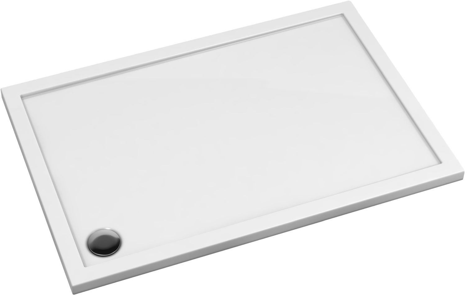 Omnires Merton brodzik 140x80 cm prostokątny biały MERTON80/140/PBP