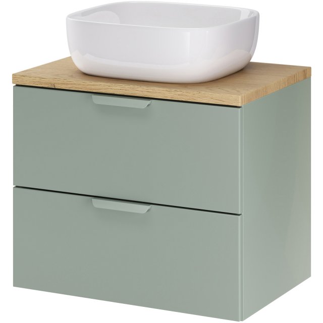 COMAD Zestaw mebli ASTER GREEN szafka z blatem CREMONA 60 cm, umywalk