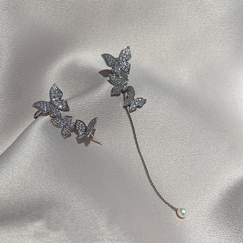 Kolczyki damskie Butterfly dwie długości