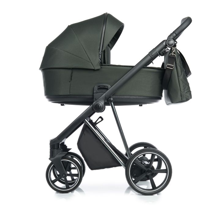 Roan Ivi 2.0 - wózek głęboko-spacerowy 2w1-Black Forest Dark Chrome