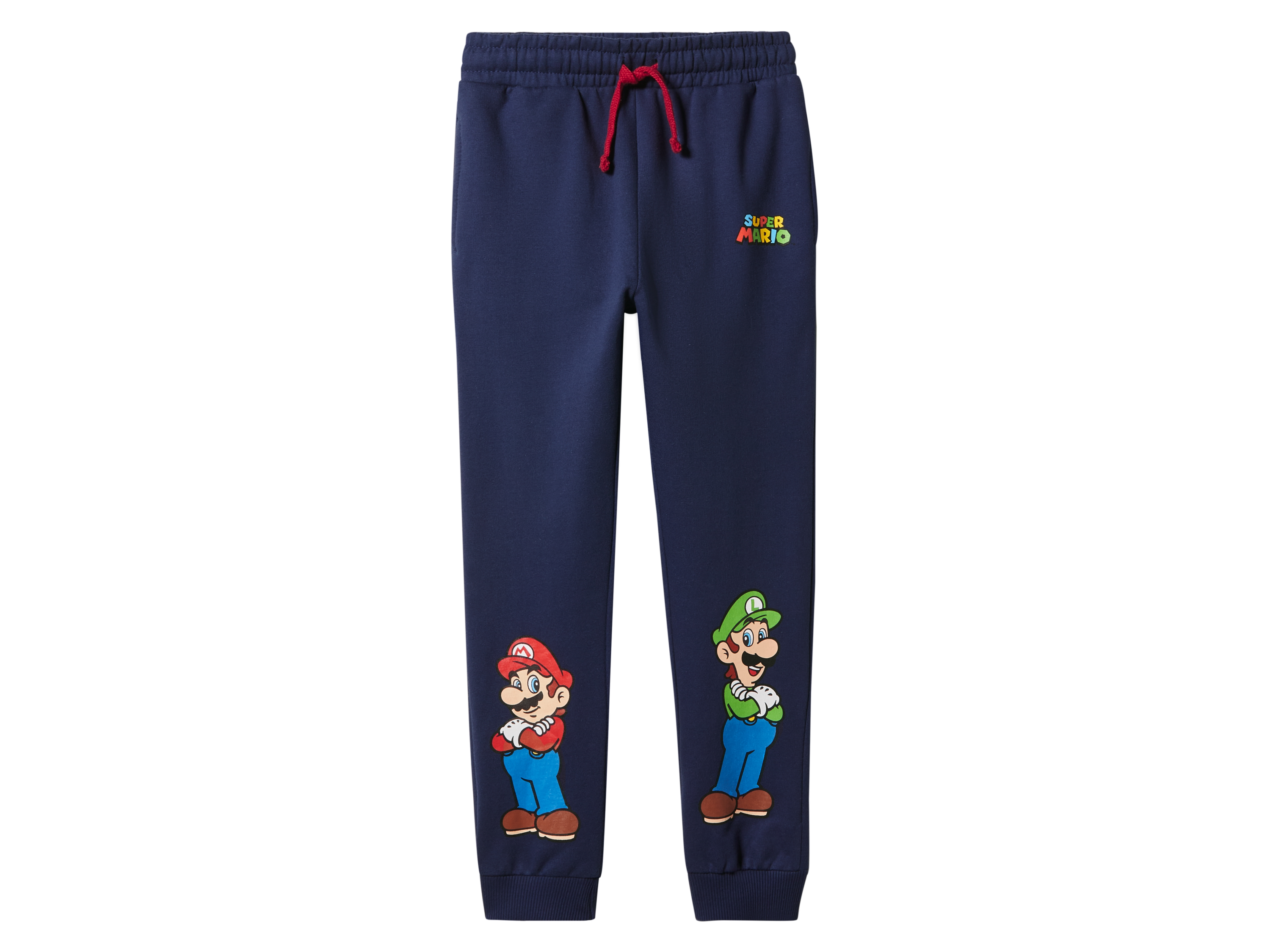 Spodnie dresowe dziecięce Super Mario z bawełną Granatowy, 122/128