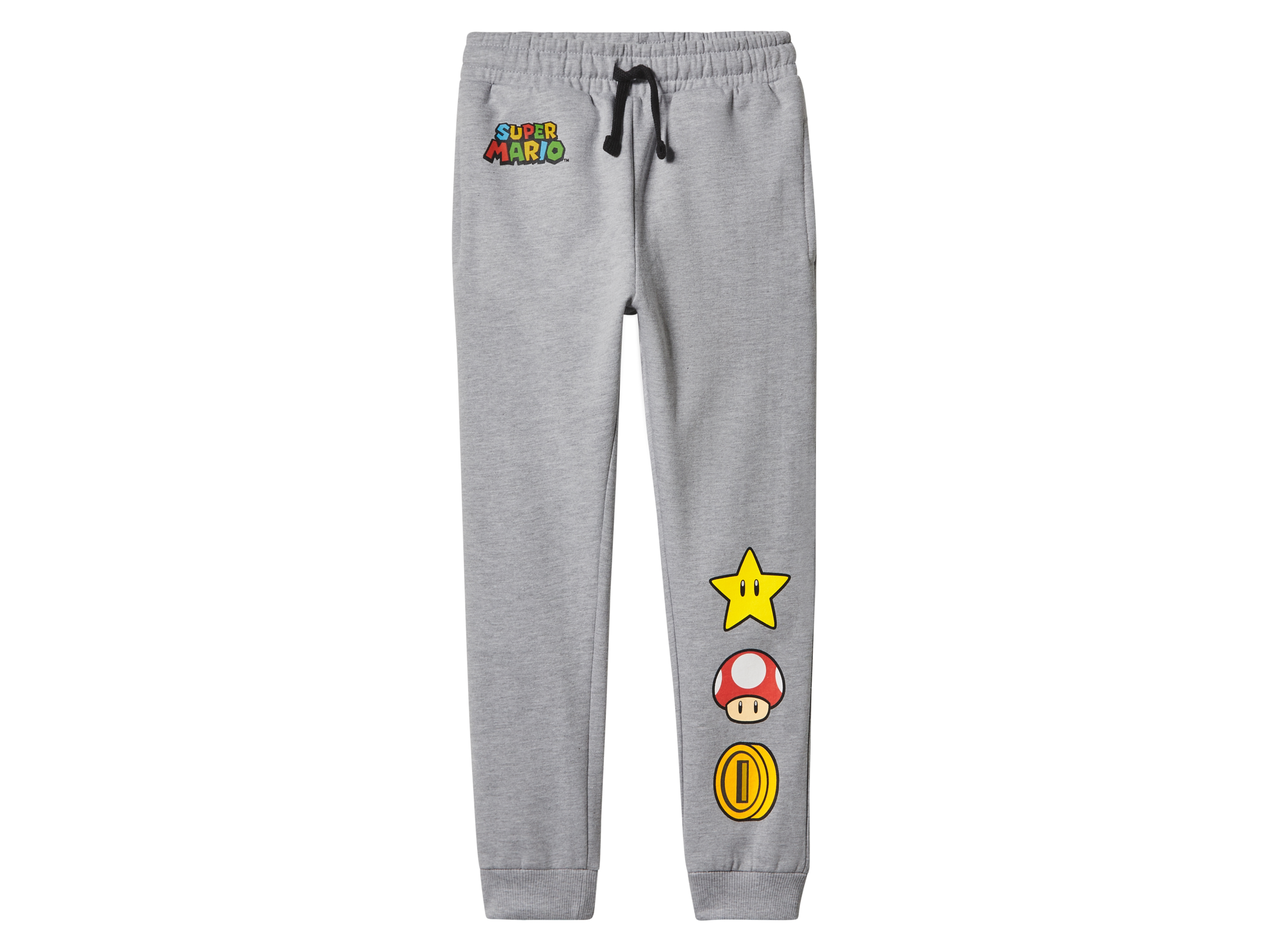 Spodnie dresowe dziecięce Super Mario z bawełną Szary, 134/140