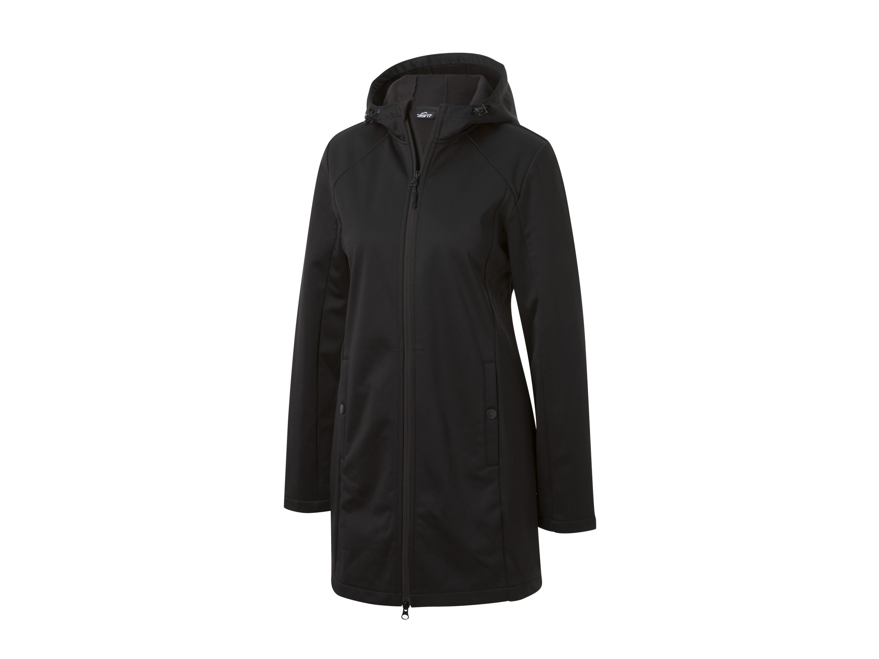 Crivit Płaszcz damski softshell, hydrofobowy Czarny, XS 32/34