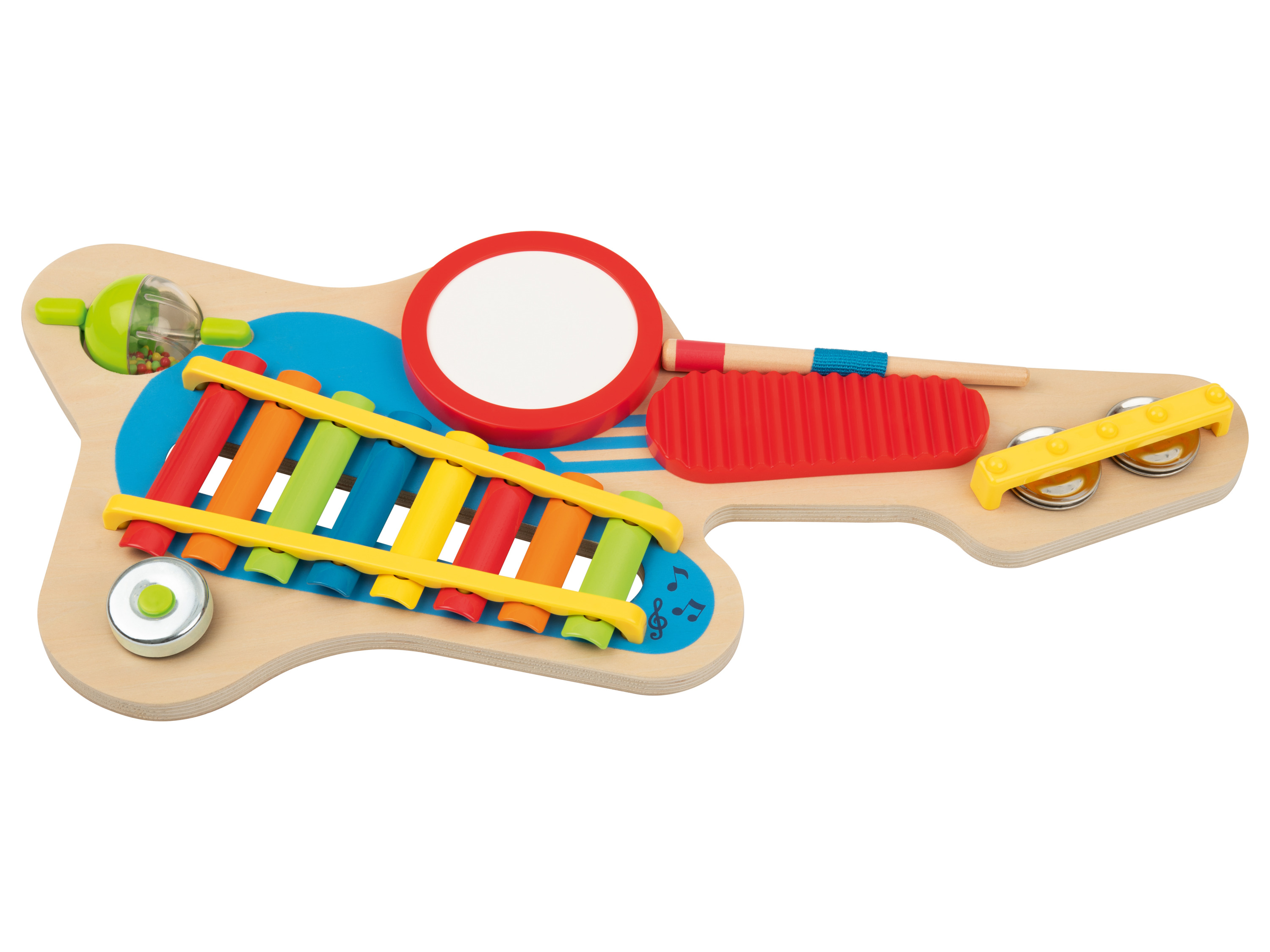 lupilu Instrument muzyczny 6w1 / Ksylofon i pianino 2w1 / Stolik z bębenkami Instrument muzyczny 6 w 1