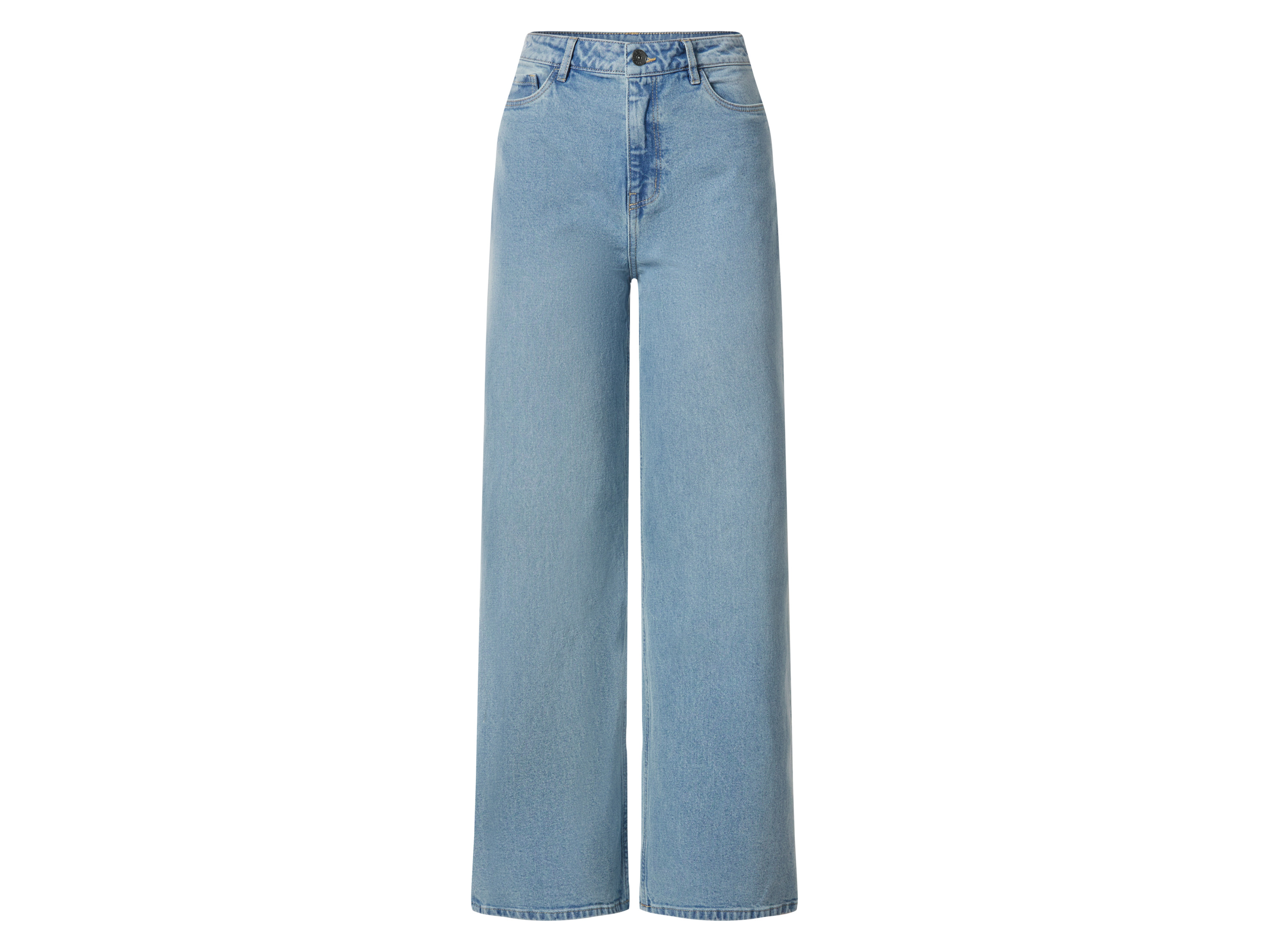 esmara Jeansy wide leg damskie Niebieski, 44