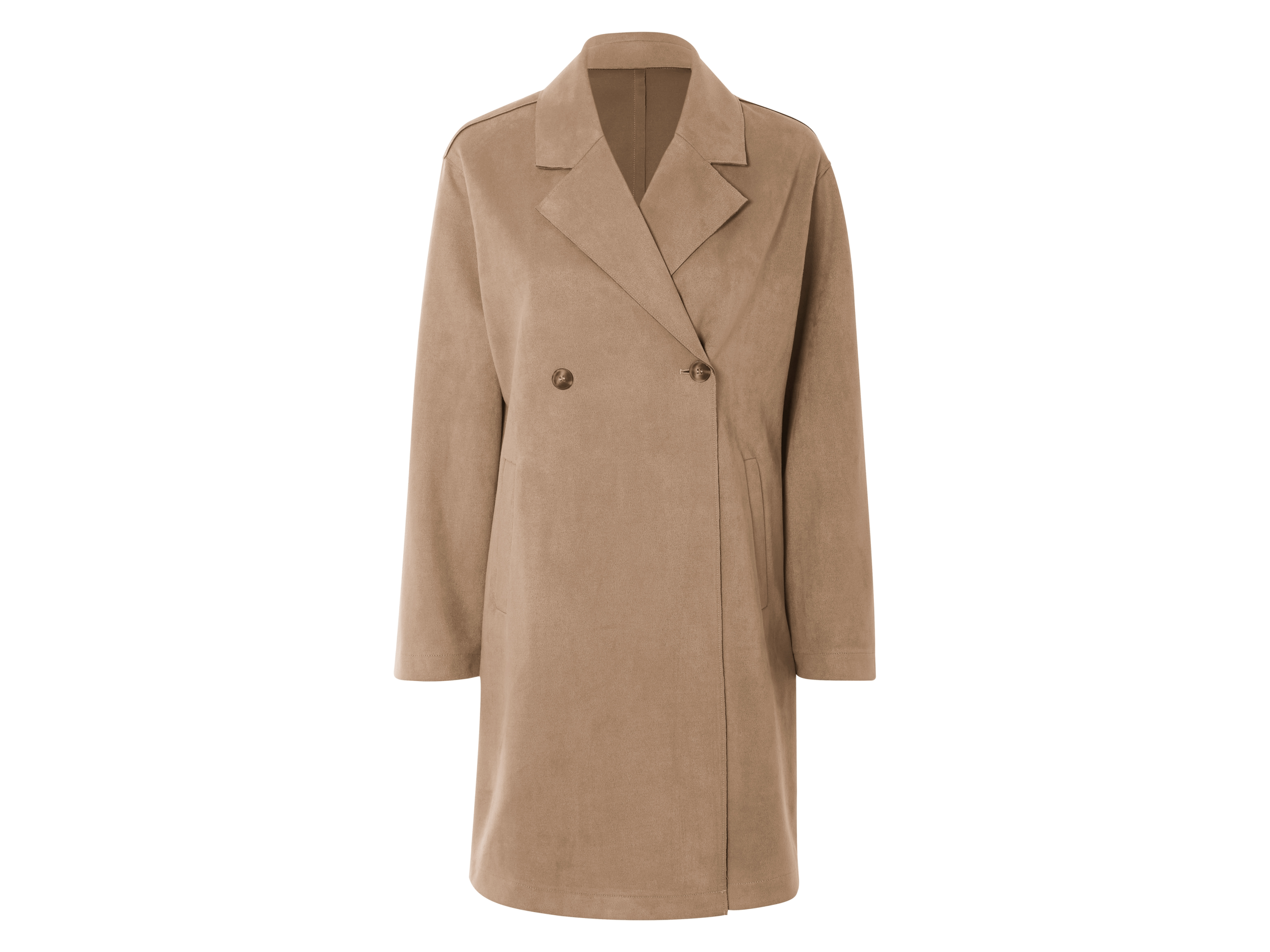 esmara Płaszcz damski z eleganckiego weluru Brązowy, 44