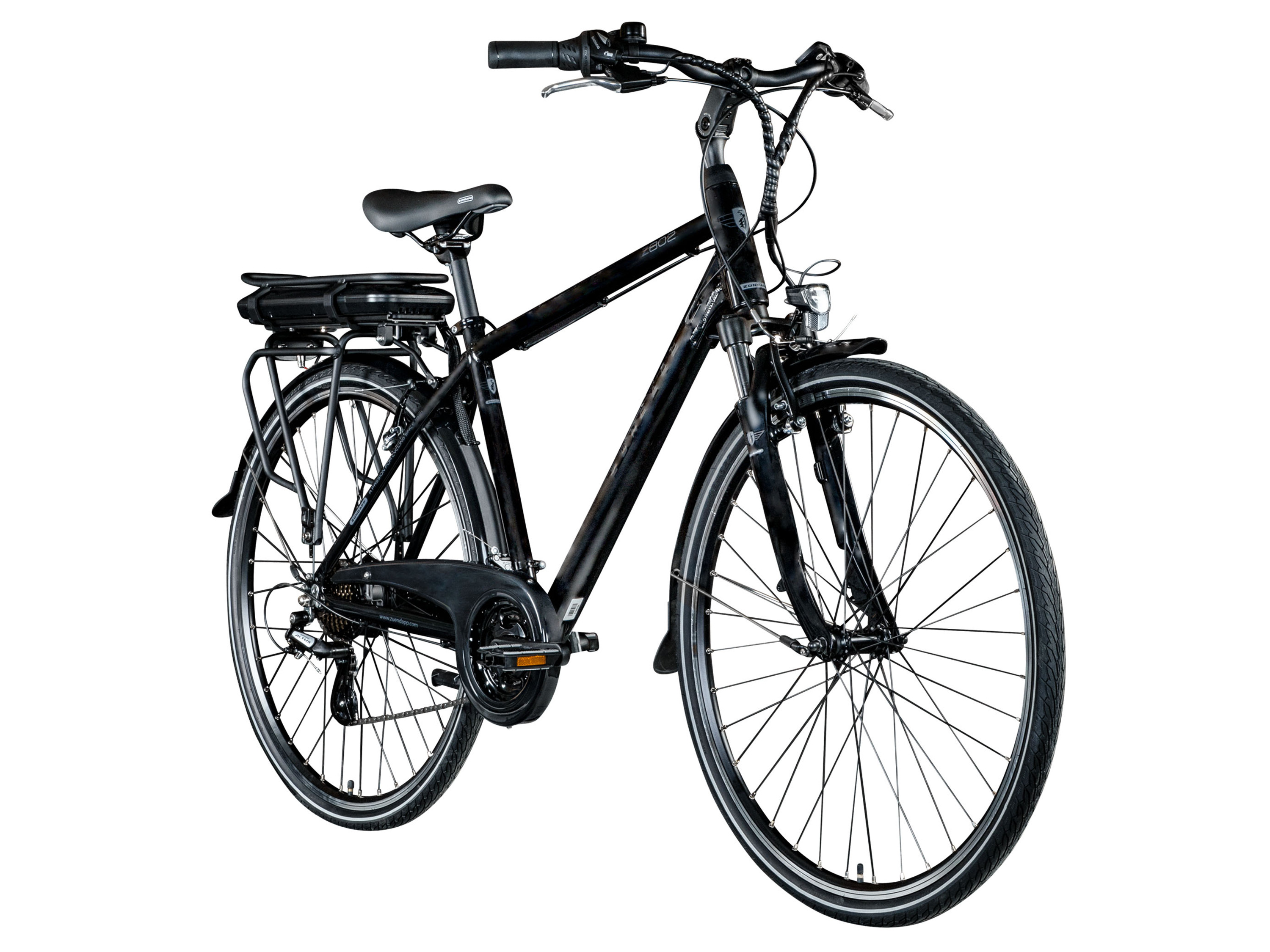 Zündapp Rower trekkingowy elektryczny »Z802 700c«, 28 cali Męski, Czarny/ szary
