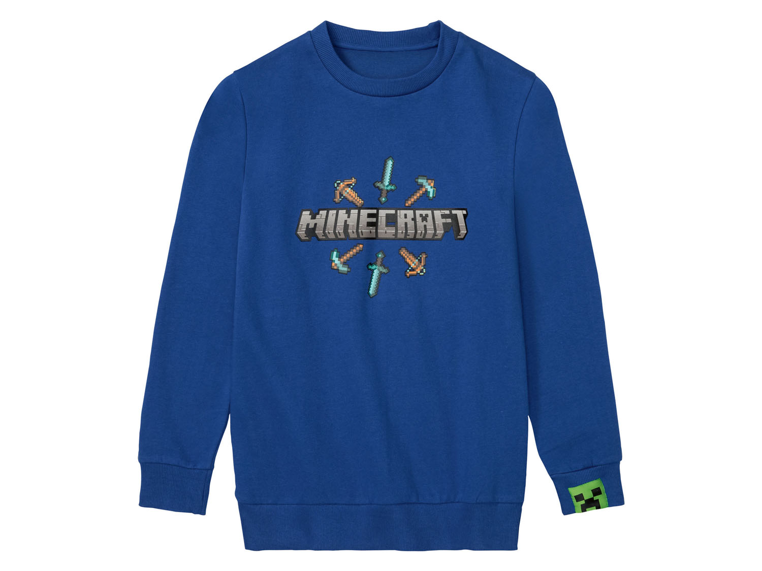 Minecraft Bluza dziecięca, 1 sztuka 122, Niebieski