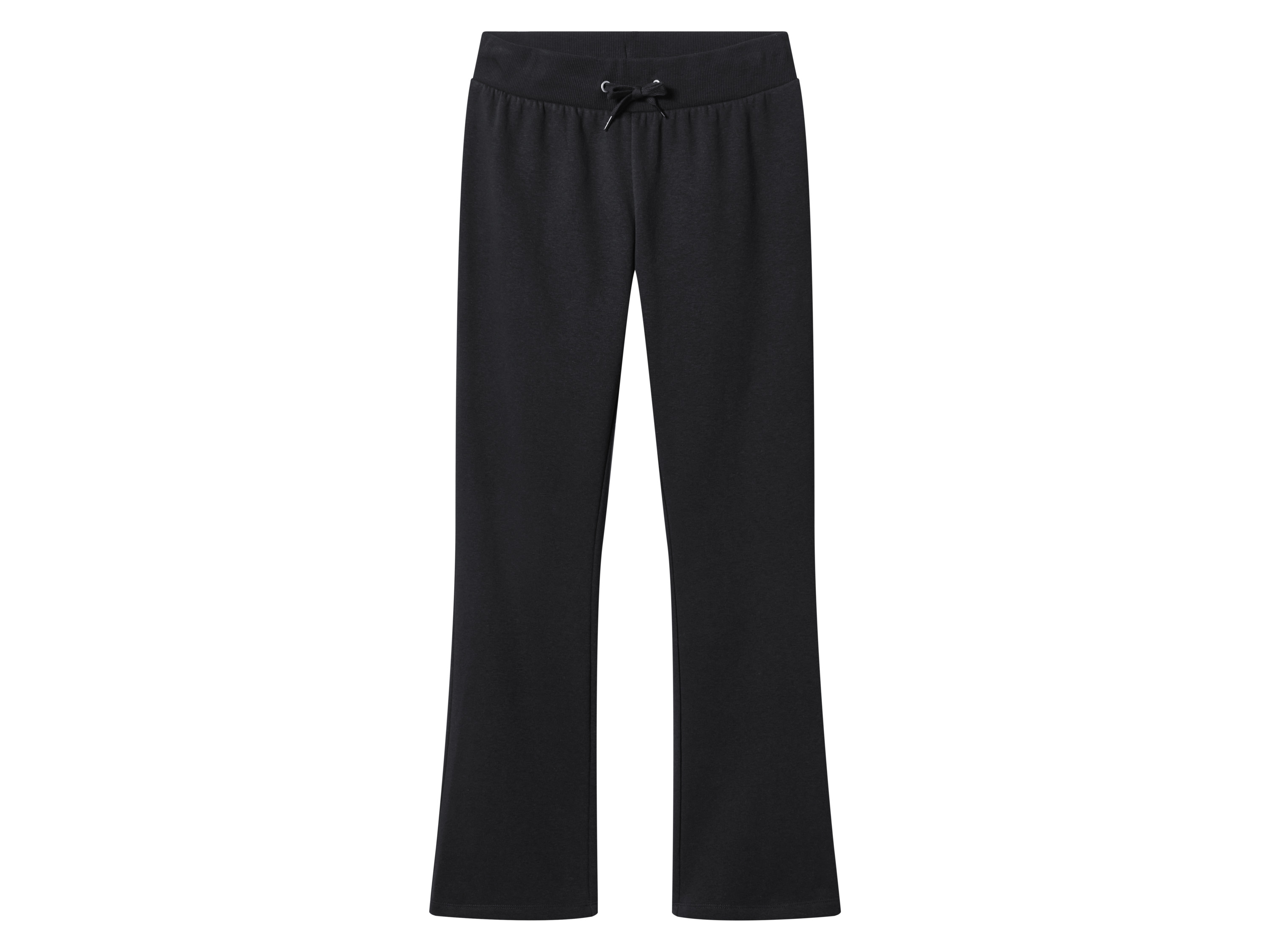 Esmara Kids Spodnie dresowe wide leg dziewczęce z bawełną Czarny, 134/140