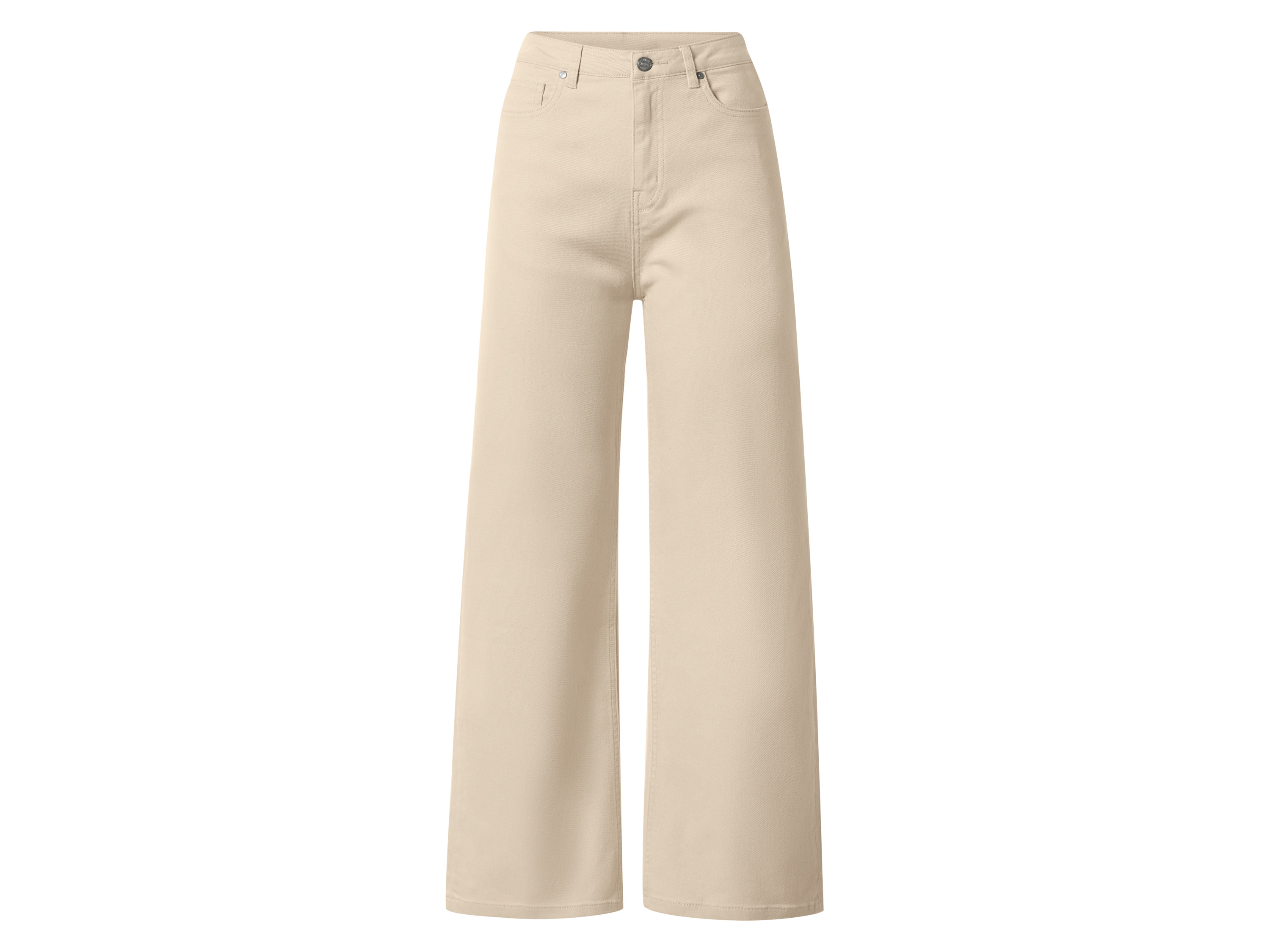 esmara Jeansy damskie wide leg Beżowy, 38