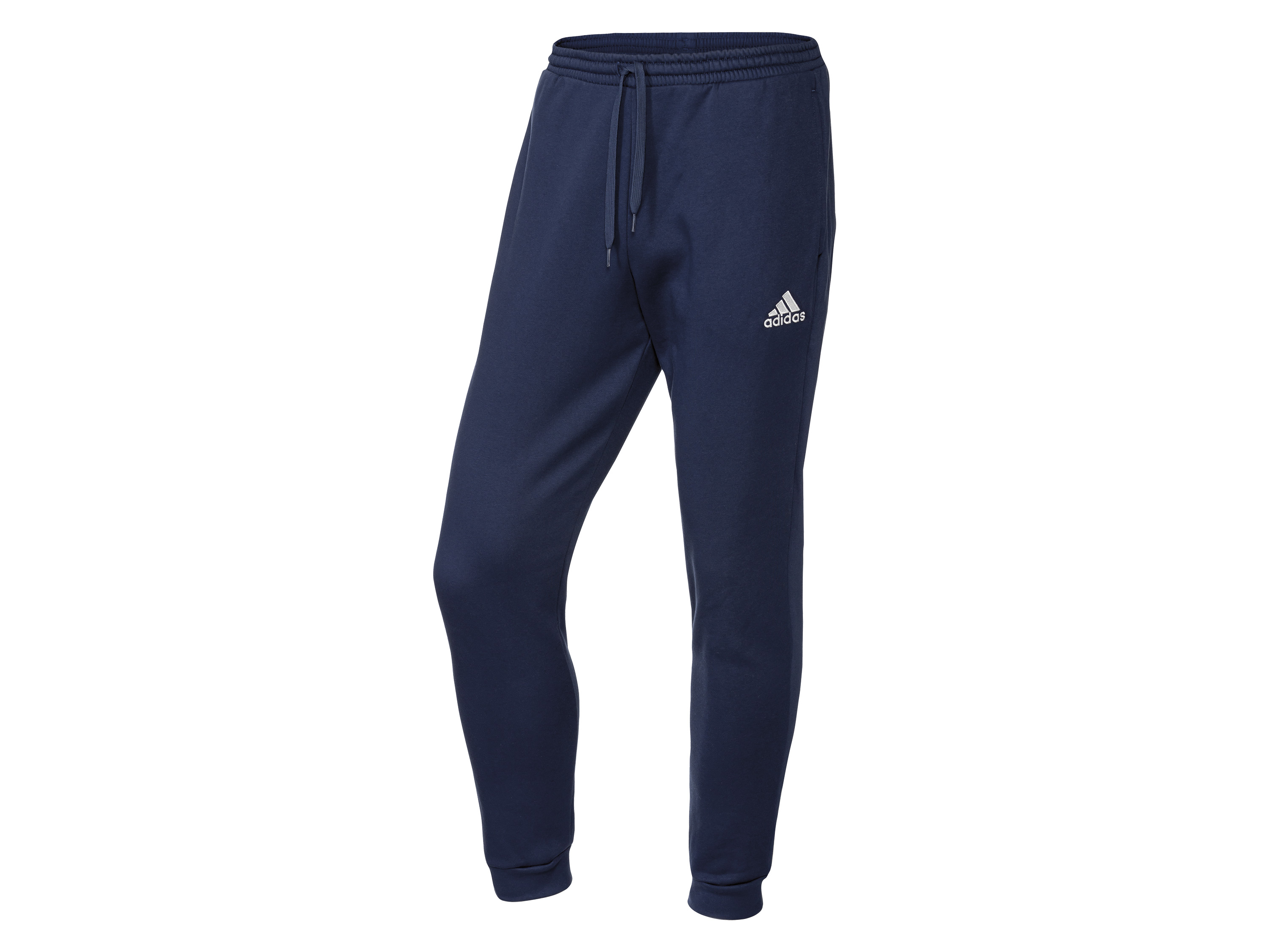 adidas Spodnie dresowe męskie z bawełną Granatowy, M