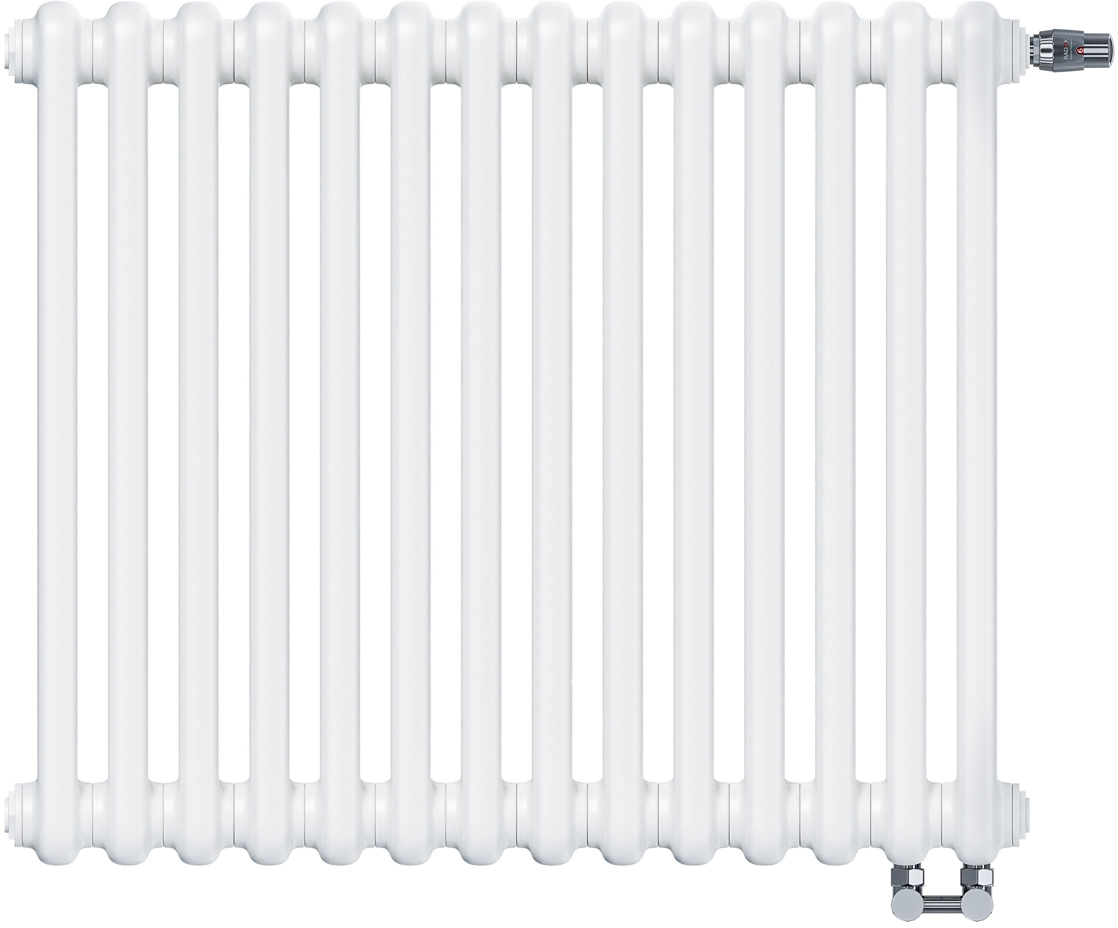 Darmowa Dostawa - Grzejnik pokojowy 56.5x63 cm podłączenie dolne biały Irsap Tesi 2 IRSTES205614B25