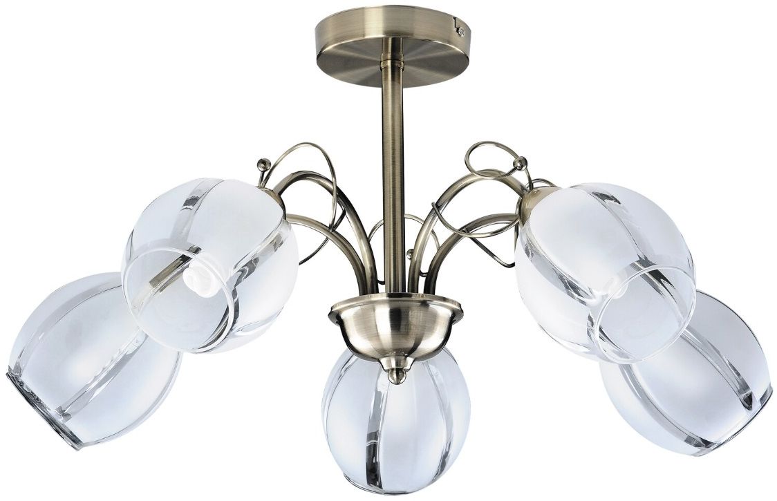 Darmowa Dostawa - Lampa podsufitowa 5x60 W brązowa Rabalux Joel 2271