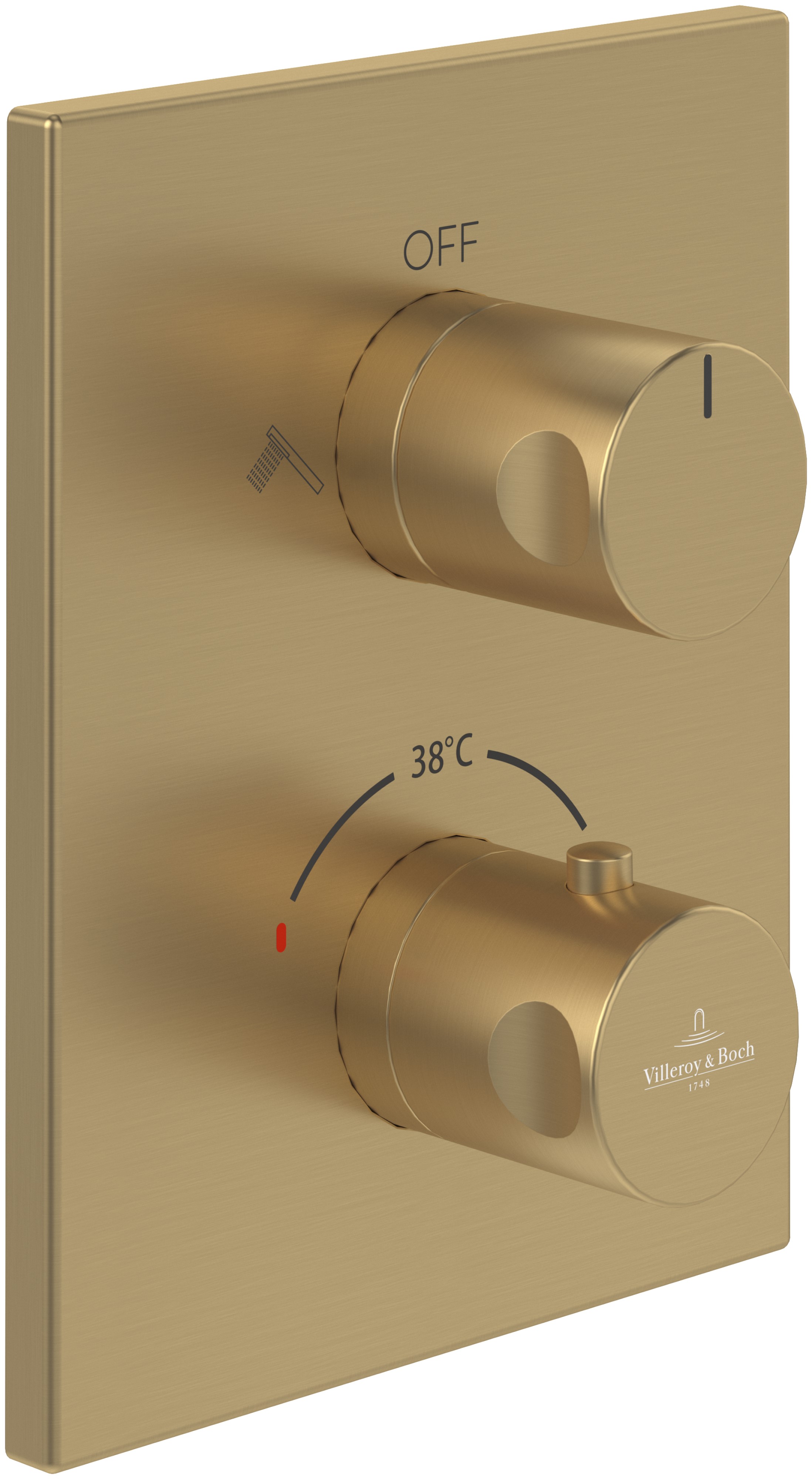 Darmowa Dostawa - Bateria wannowo-prysznicowa podtynkowa złoty Villeroy & Boch Universal Taps & Fittings TVD00065300076