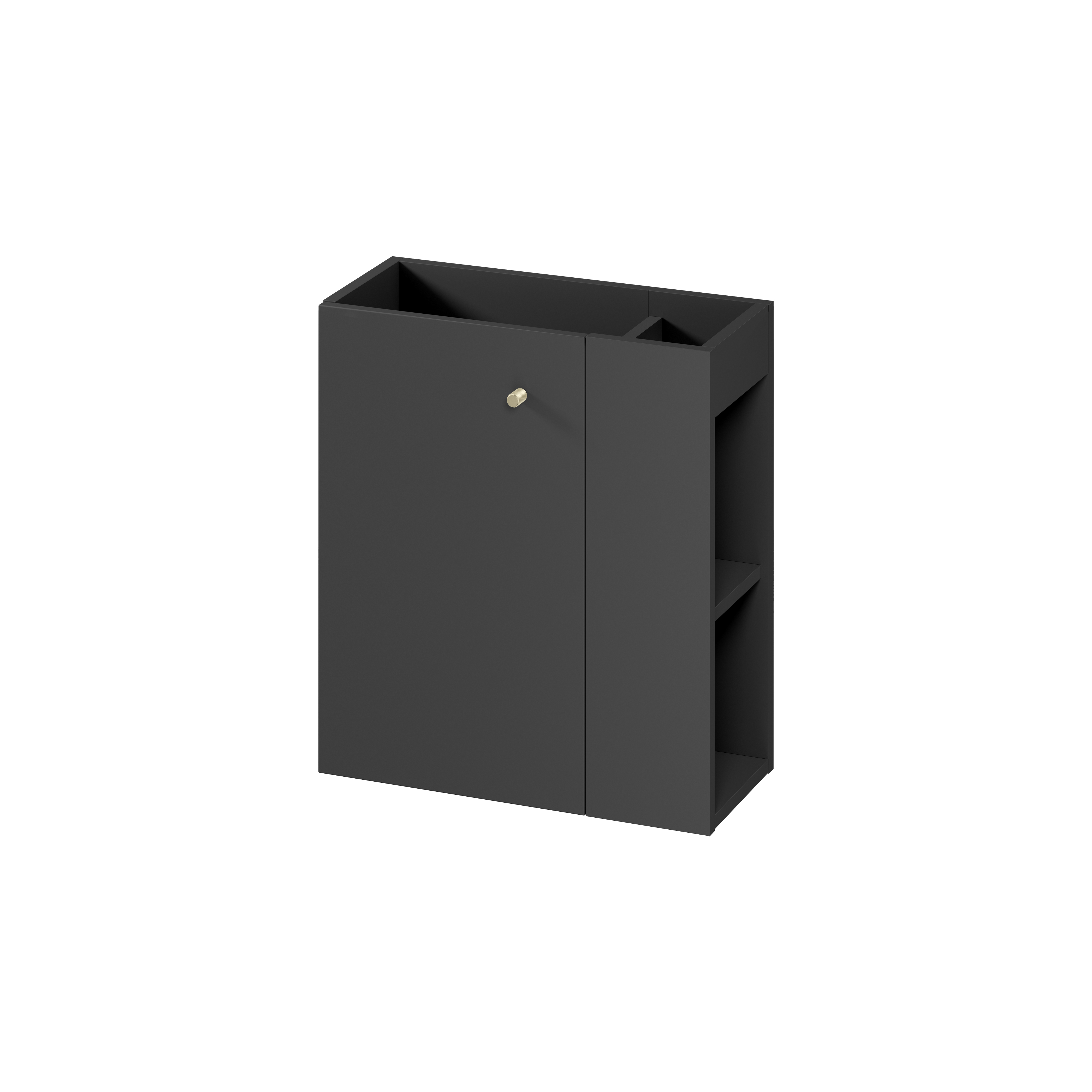 Darmowa Dostawa - Szafka 49.2x21.5x55.1 cm podumywalkowa wisząca antracyt Cersanit Larga S164056DSM