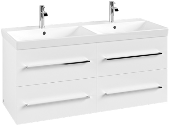 Darmowa Dostawa - Szafka 118x45.2x51.4 cm podumywalkowa wisząca biała Villeroy & Boch Avento A89300VE
