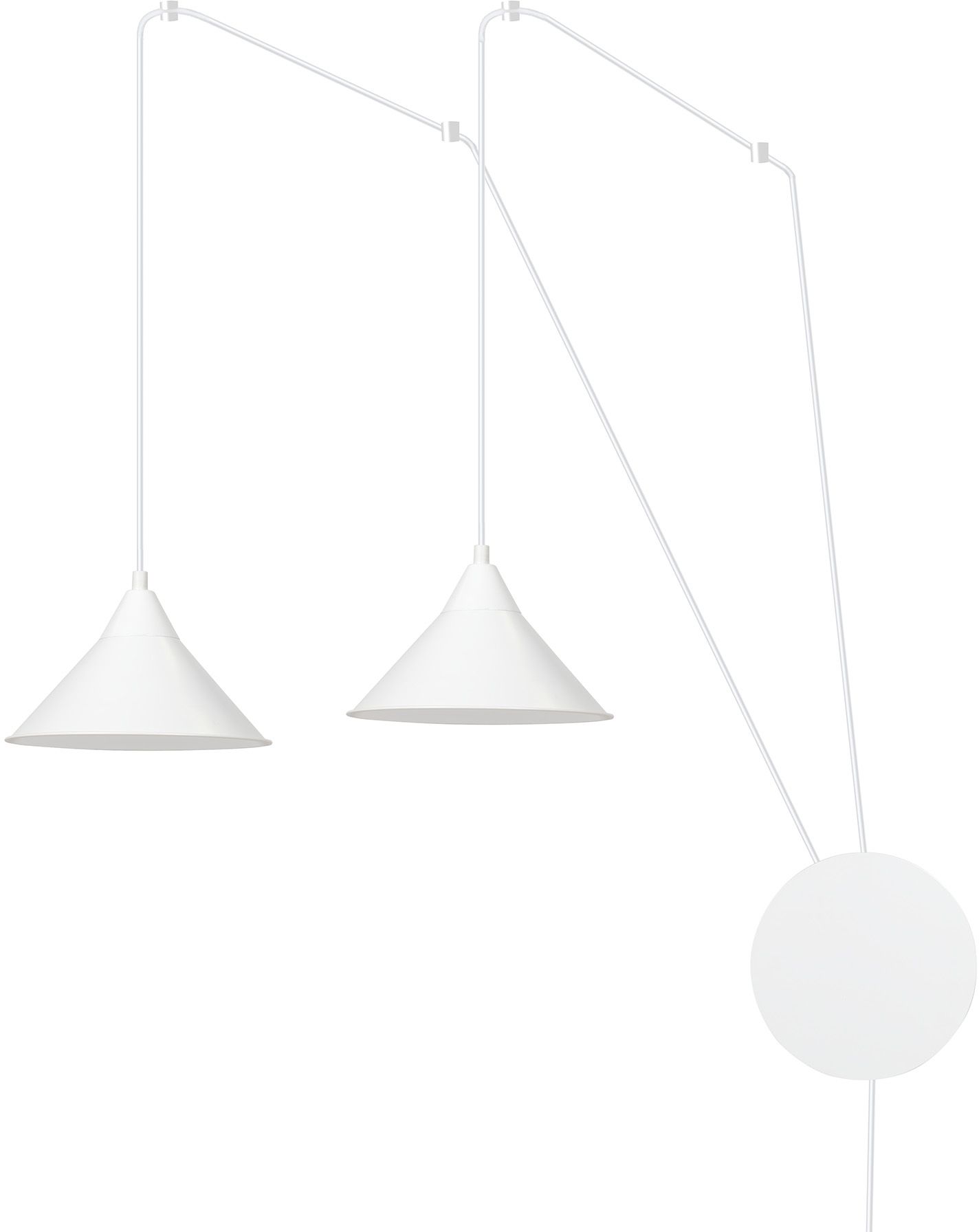 Darmowa Dostawa - Lampa wisząca 2x15 W biała Emibig Abramo 1592