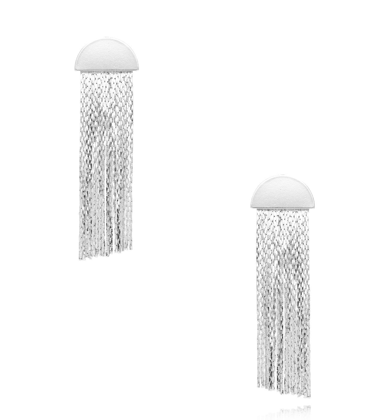 Kolczyki srebrne z łańcuszkami Intimate KRG0936
