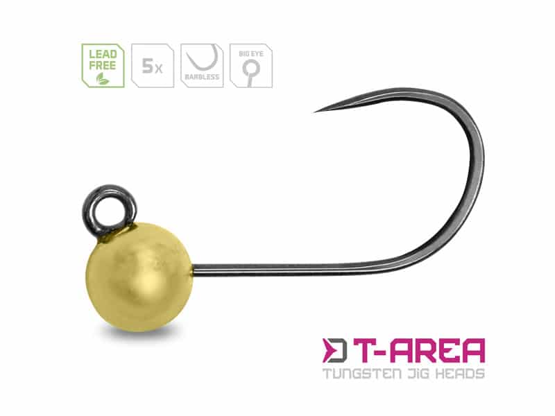 Delphin Główka Jigowa Wolframowa T-Area Złota 6,4mm 2,2g #4