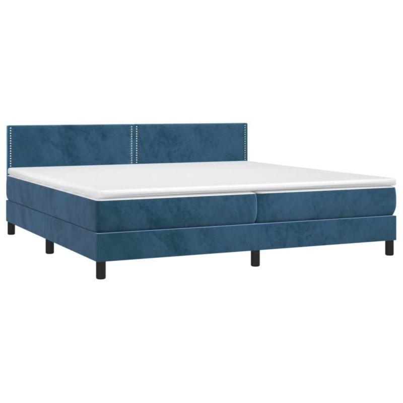 Łóżko kontynentalne WaszeMeble 200x200 cm niebieski WM-3134367 1 szt.