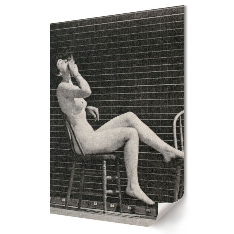 Plakat na ścianę Wallfluent Format A2 Kobieta siedząca nago Artysta Eadweard Muybridge 1 szt.