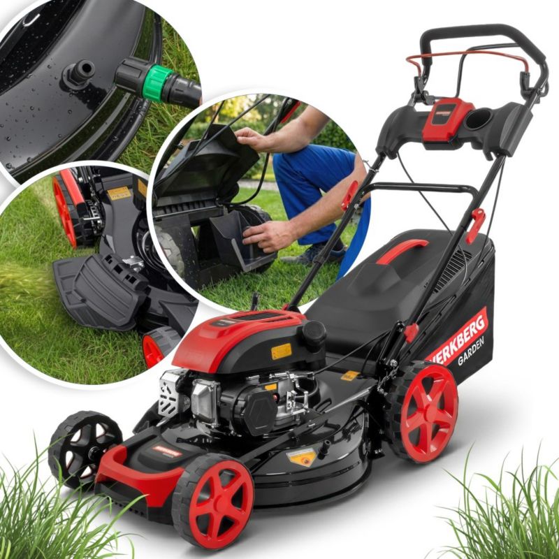 Kosiarka Werkberg Garden spalinowa 196CC napęd 51cm kosz 60L mulczowanie 1szt.
