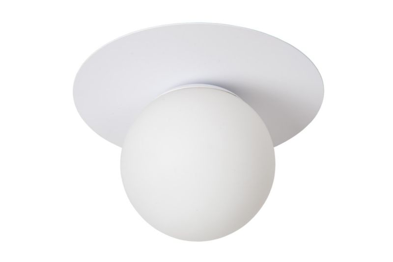 Lampa sufitowa Lucide Tricia 2006 biała okrągła szklana kula 1xE27 x 15W 1 szt.
