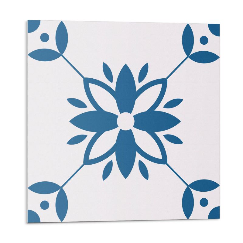Kafelki samoprzylepne Wallfluent 50x50 cm Roślinny design z kwiatami i liśćmi 4 szt.