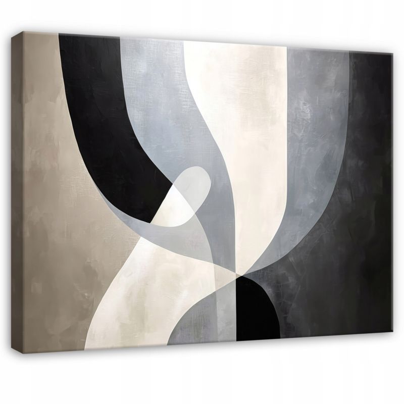 Obraz WALLARENA Do Sypialni Salonu Na Płótnie Abstrakcja Nowoczesny Loft Czarny 120x80 cm PP16098O20 1 szt.