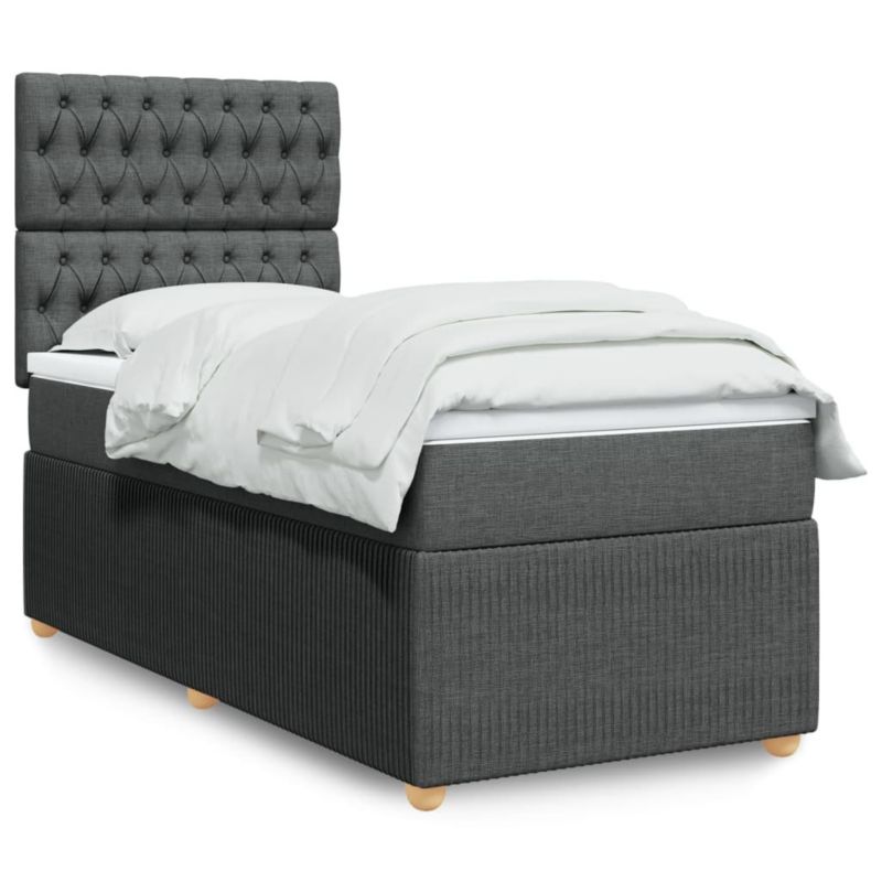 Łóżko kontynentalne WaszeMeble 90x190 cm ciemnoszara WM-3294219 1 szt.