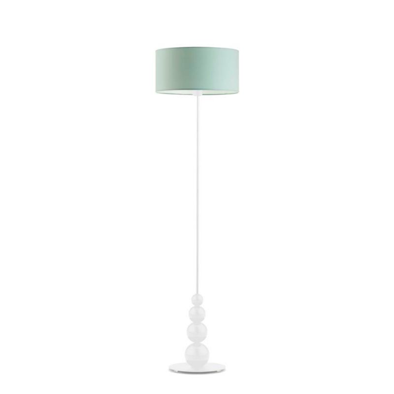 Lampa stojąca Volta Light Factory podłogowa z abażurem miętowy walec TENEZI 1szt.