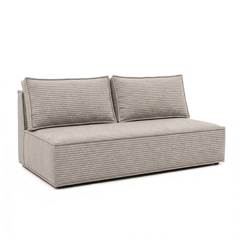 Sofa Mebel Elite Rozkładana Kanapa z Funkcją Spania Dwuosobowa Do Salon Beżowa MAVIA 1 szt.