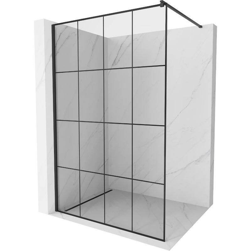 Ścianka prysznicowa Mexen Kioto czarny wzór 140 x 200 cm 800-140-101-70-77 1 szt.