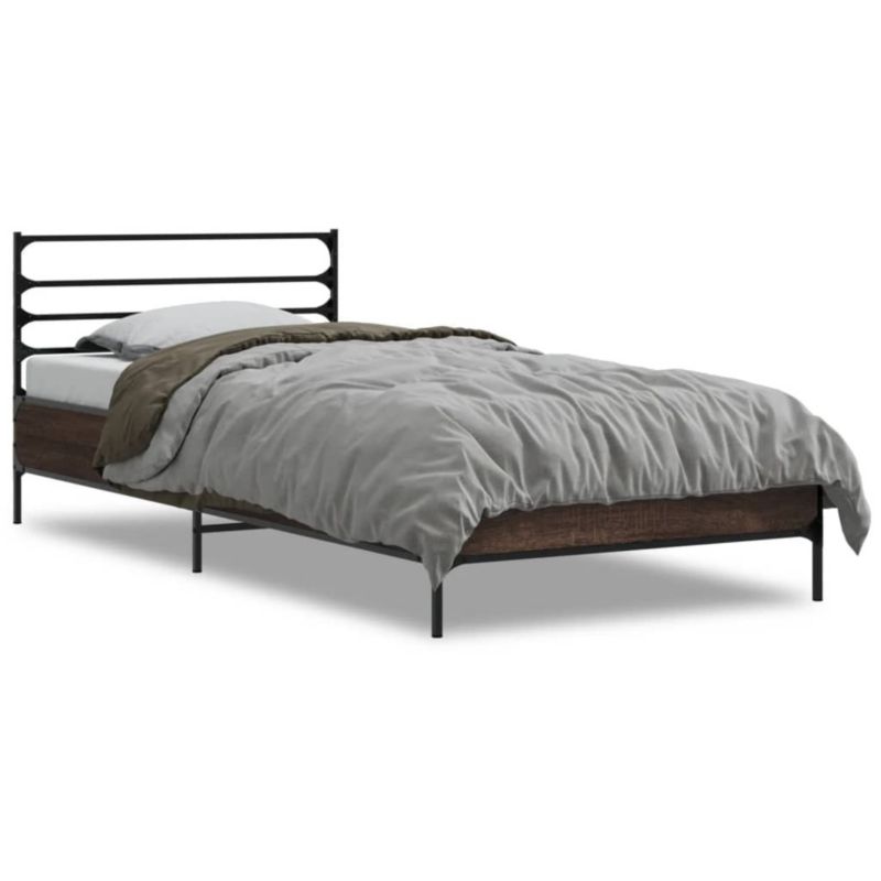 Łóżko metalowe WaszeMeble 100x200 cm brązowy WM-845591 1 szt.