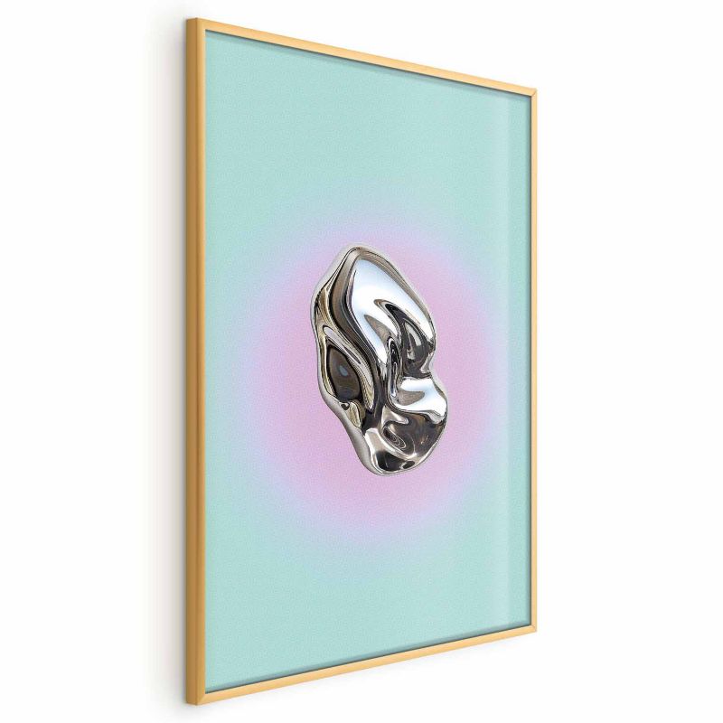 Plakat Artgeist Metaliczna Forma 21x30 cm z ramą złotą 1 szt