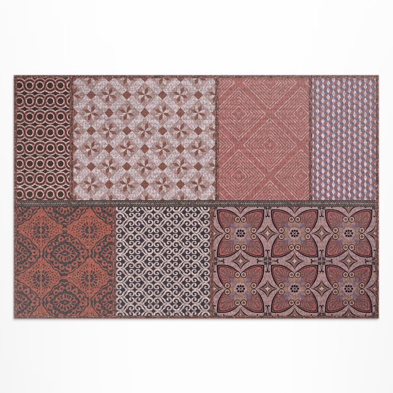Winylowy Chodnik Zewnętrzny Wallfluent 100x150 cm Mieszanka stylów imitacja tkaniny 1 szt.