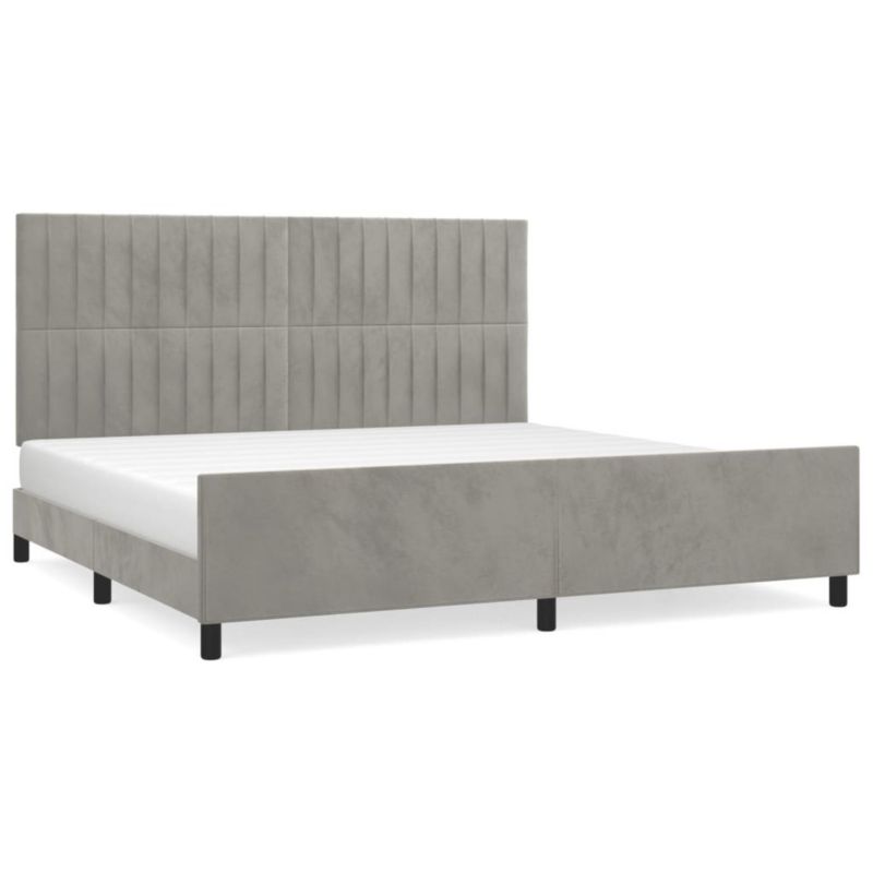 Łóżko tapicerowane WaszeMeble 200x200 cm jasnoszara WM-3125897 1 szt.