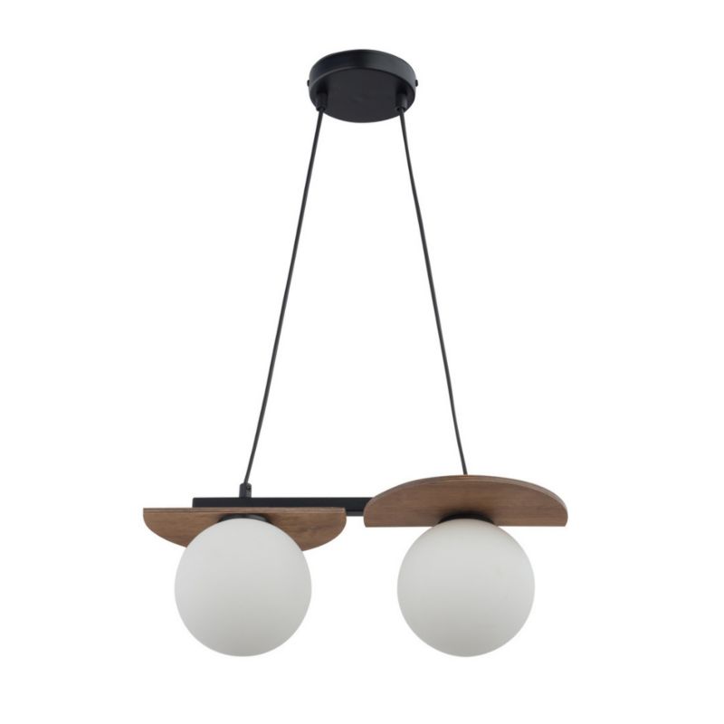 Lampa wisząca Sigma Lighting Mirror 6064 czarno-brązowa-biała dekoracyjna 2xG9 x 1 szt.