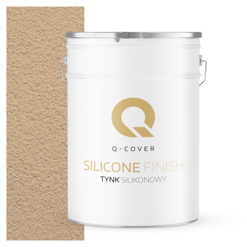 Tynk Silikonowy Elewacyjny Baranek 1.5mm Q-Cover Beżowy F445 25KG