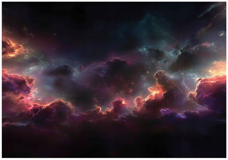 Fototapeta WALLARENA Dla Dzieci Na Flizelinie Chmury Kosmos Dla Chłopca 350x250 cm 1 szt.