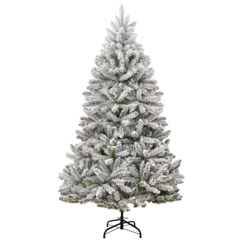 Choinka sztuczna VidaXL zawiasowa ośnieżona 210 cm biały 1 szt.