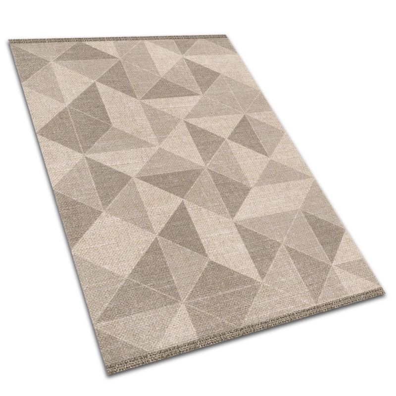 Winylowy Dywan Tarasowy Tulup 60x90 cm Wodoodporny, Lekki Trójkąty i kwadraty 1 szt.