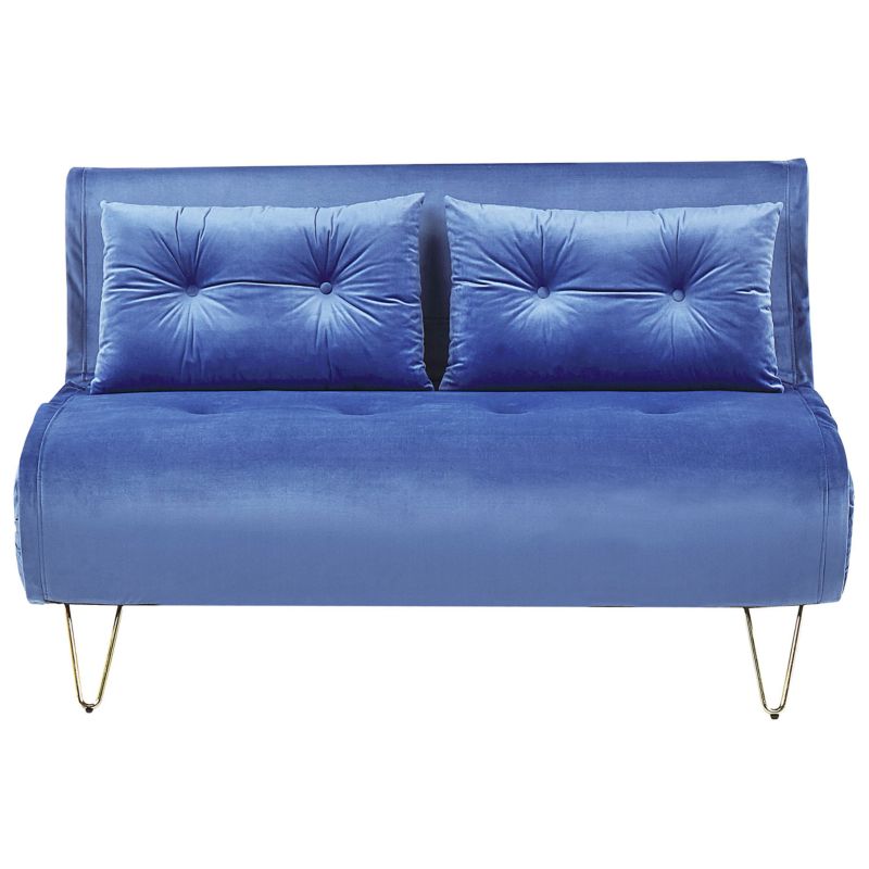 Sofa dwuosobowa Vestfold Granatowy Welur 1 szt.