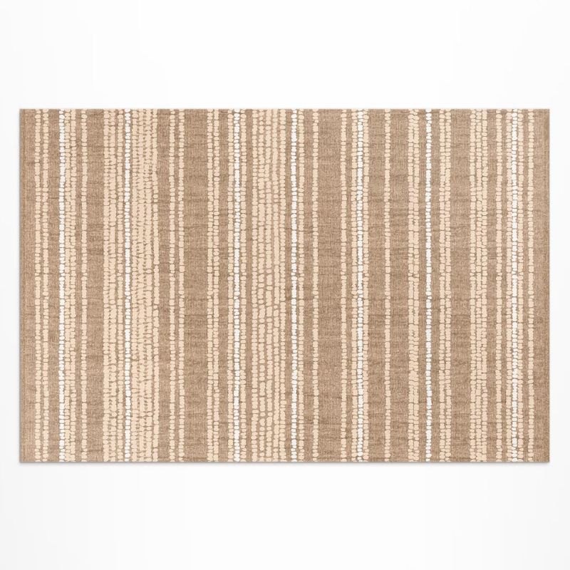 Dywan Winylowy Z Nadrukiem Wallfluent 80x120 cm Beżowa tkanina styl boho vintage 1 szt.