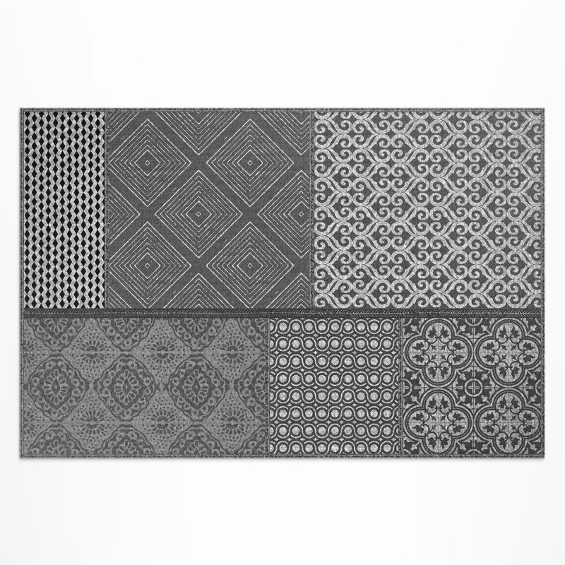 Dywan Winylowy Z Nadrukiem Wallfluent 120x180 cm Mix różnych wzorów imitacja tkaniny 1 szt.